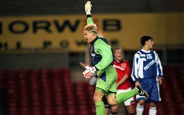 La gioia di Peter Schmeichel dopo la rete