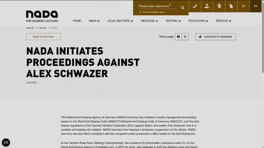 Schwazer, dalla Germania nuove accuse di doping