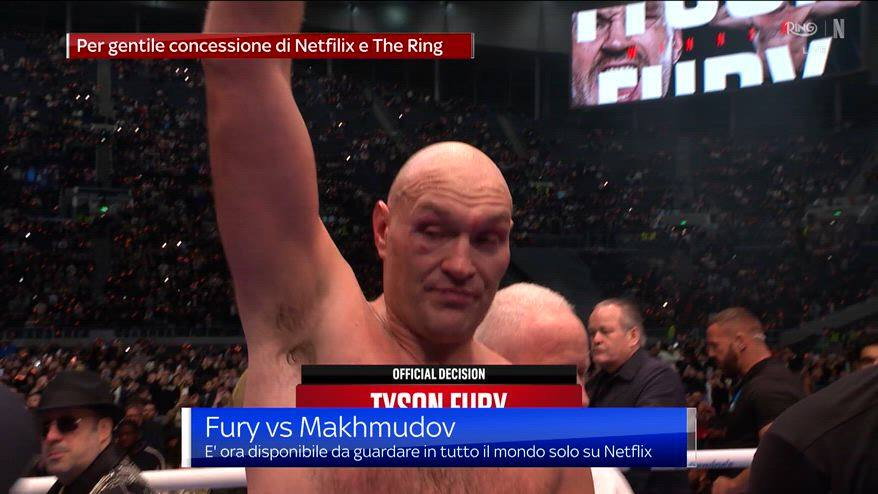 Pugilato, Tyson Fury ritorna e batte Makhmudov ai punti
