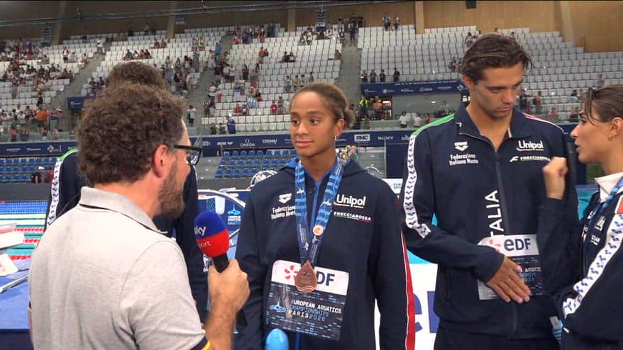 La staffetta azzurra 4x100 stile mista: "Abbiamo dato tutto"