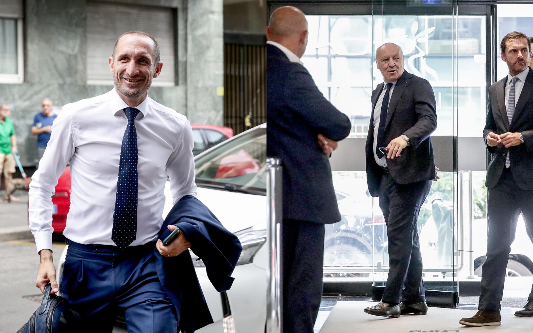 Gli arrivi dei rappresentanti dei club di A