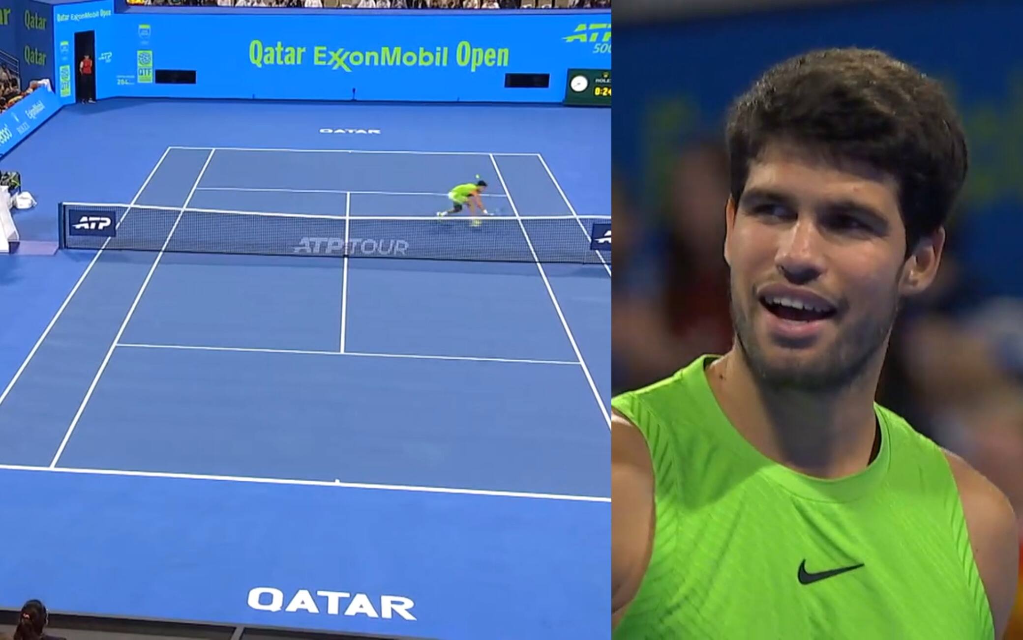 Alcaraz, che magia all'Atp Doha: il punto con Fils è spaziale
