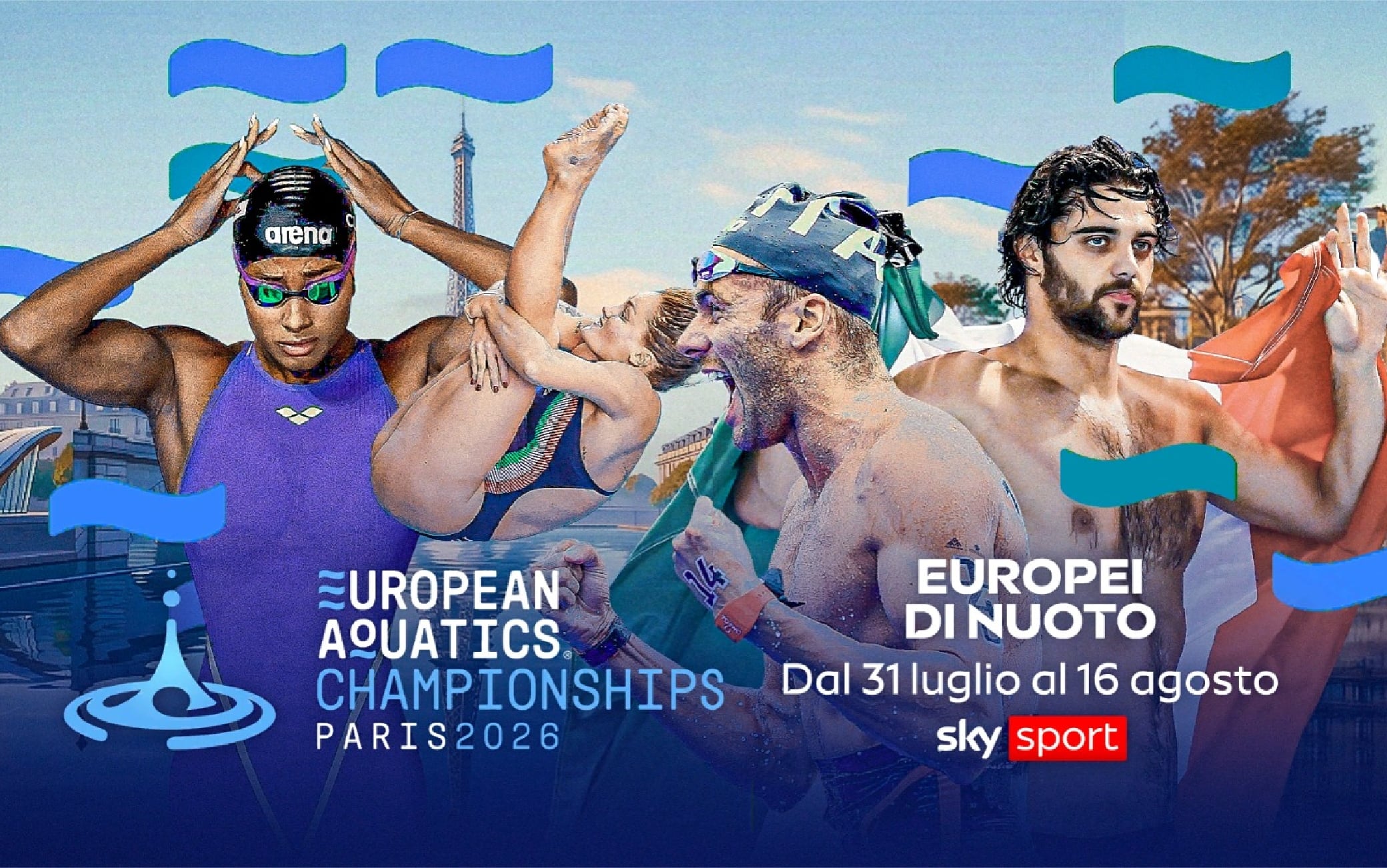 Al via venerdì 31 luglio gli Europei di nuoto 2026 a Parigi. Come seguire le gare su Sky 