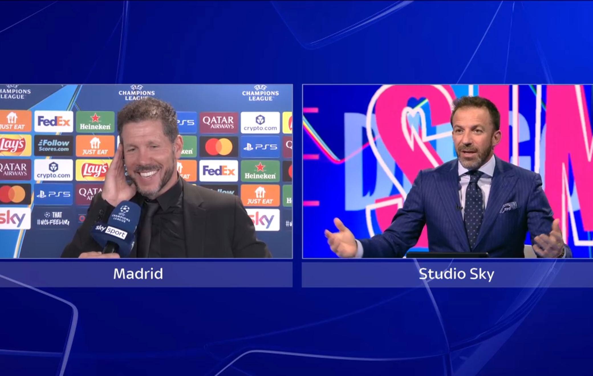 Atletico Madrid-Barcellona, Simeone a Del Piero: "Sento qualcosa di magico"