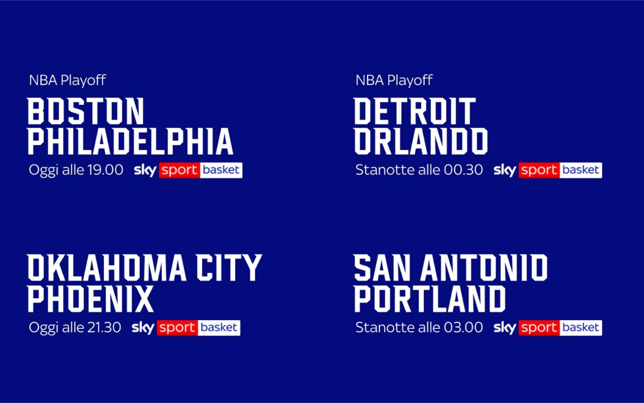 Playoff NBA, la domenica di Sky Sport: quattro partite in diretta una dietro l’altra