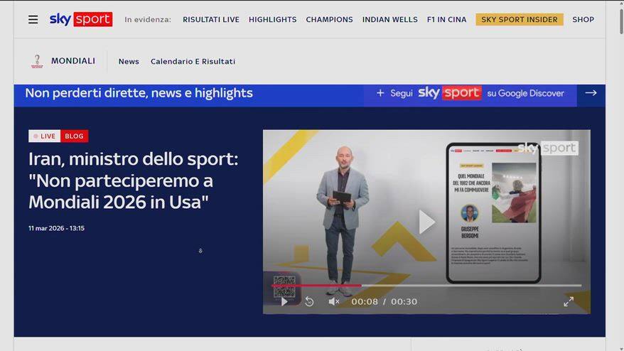 Iran, ministro Sport esclude la partecipazione al Mondiale