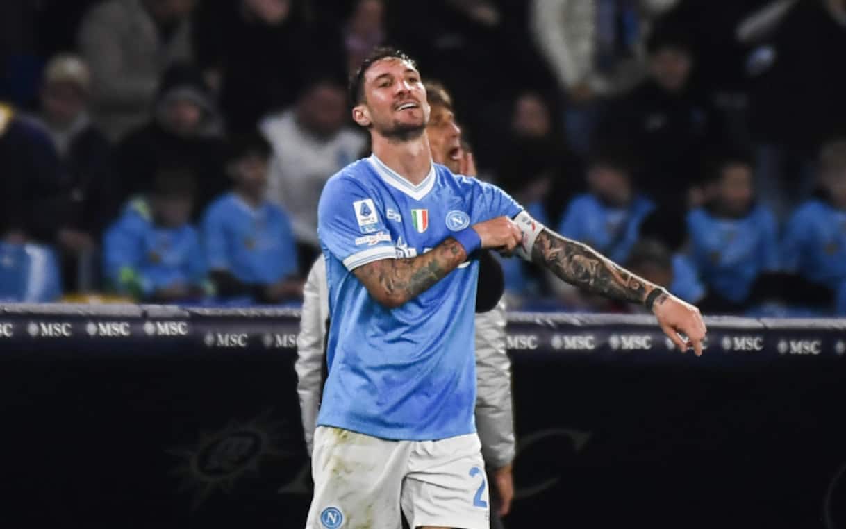 Matteo Politano durante la partita contro il Lecce