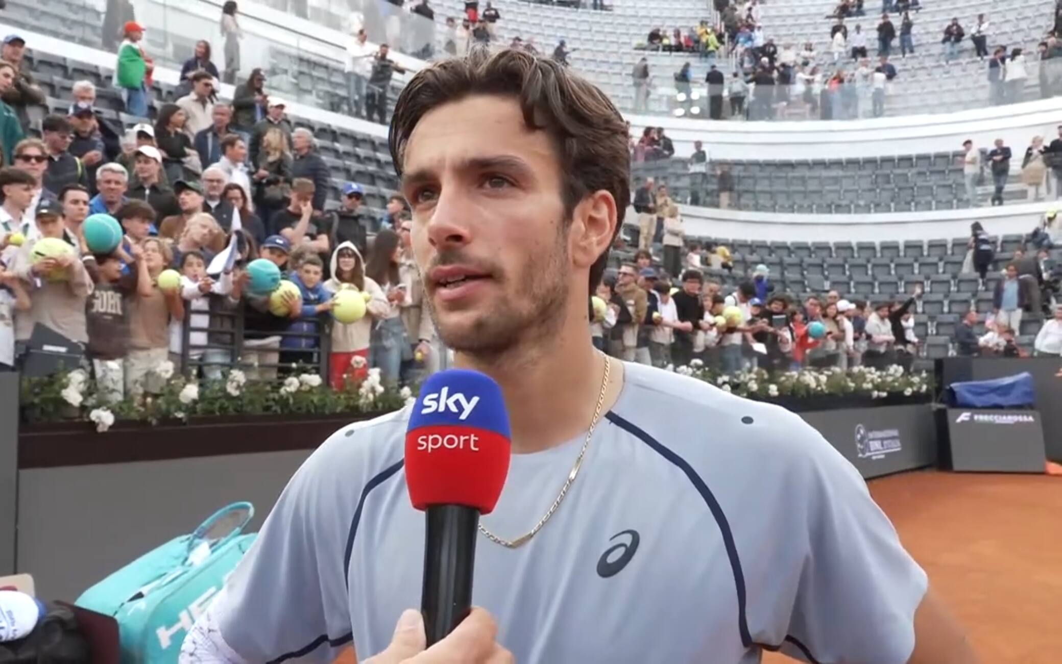 Atp Roma, Musetti: "Non sono al 100%, sto stringendo i denti". VIDEO