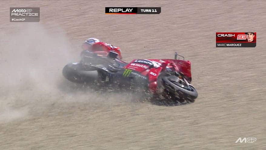 Marquez cade nelle Pre-qualifiche in Repubblica Ceca