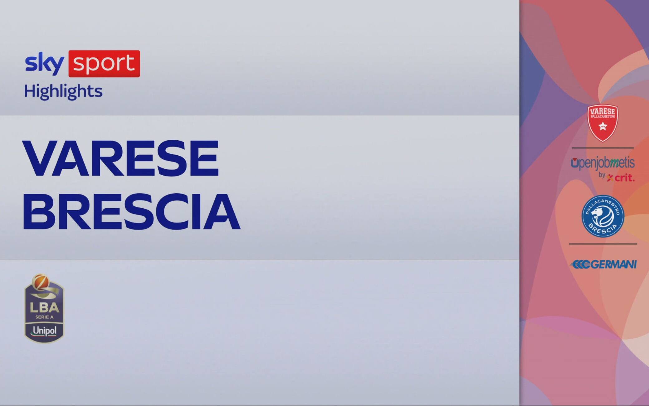 Serie A Basket, Varese-Brescia 98-96: HIGHLIGHTS