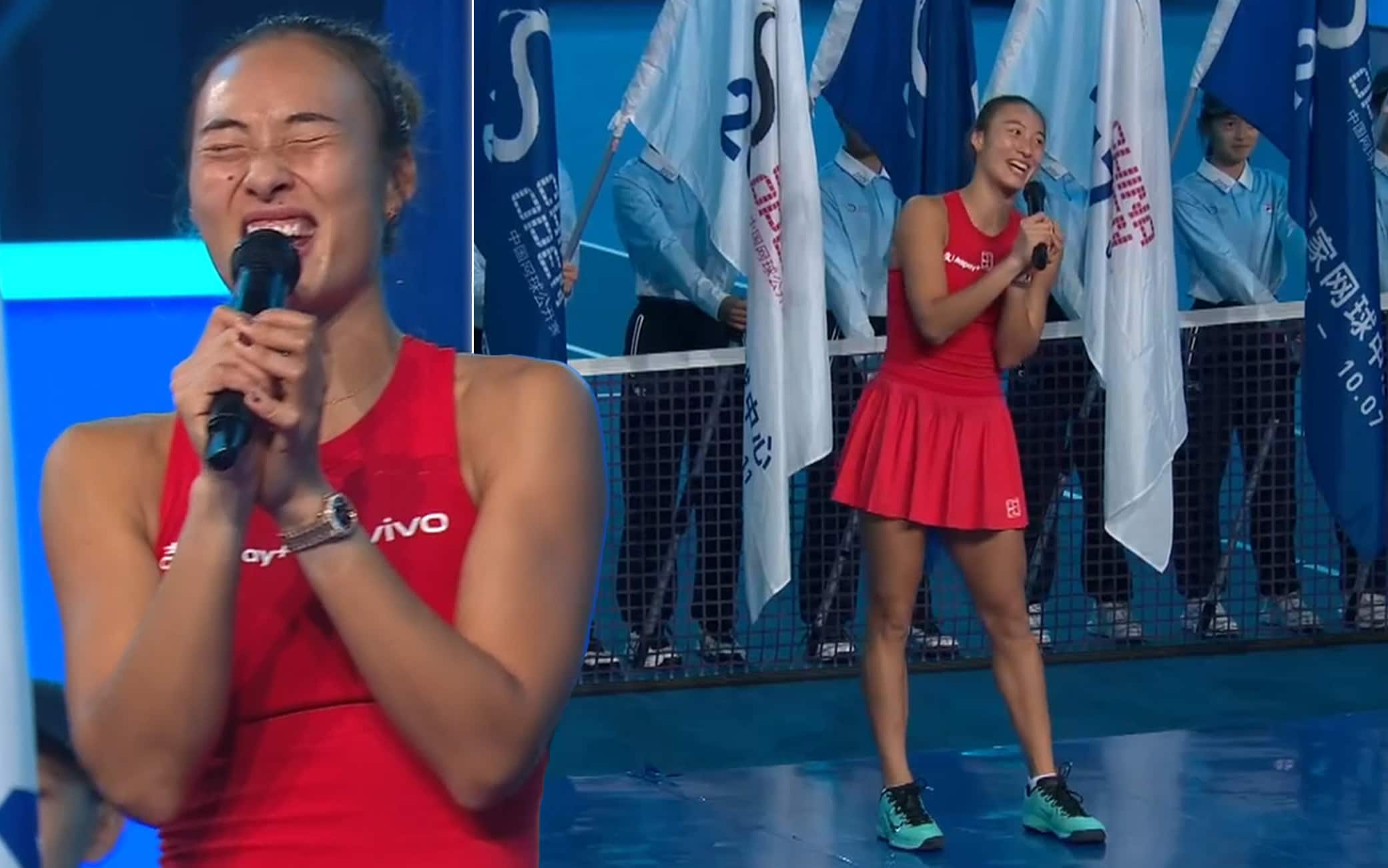Zheng trionfa al Wta di Pechino e festeggia cantando davanti al pubblico