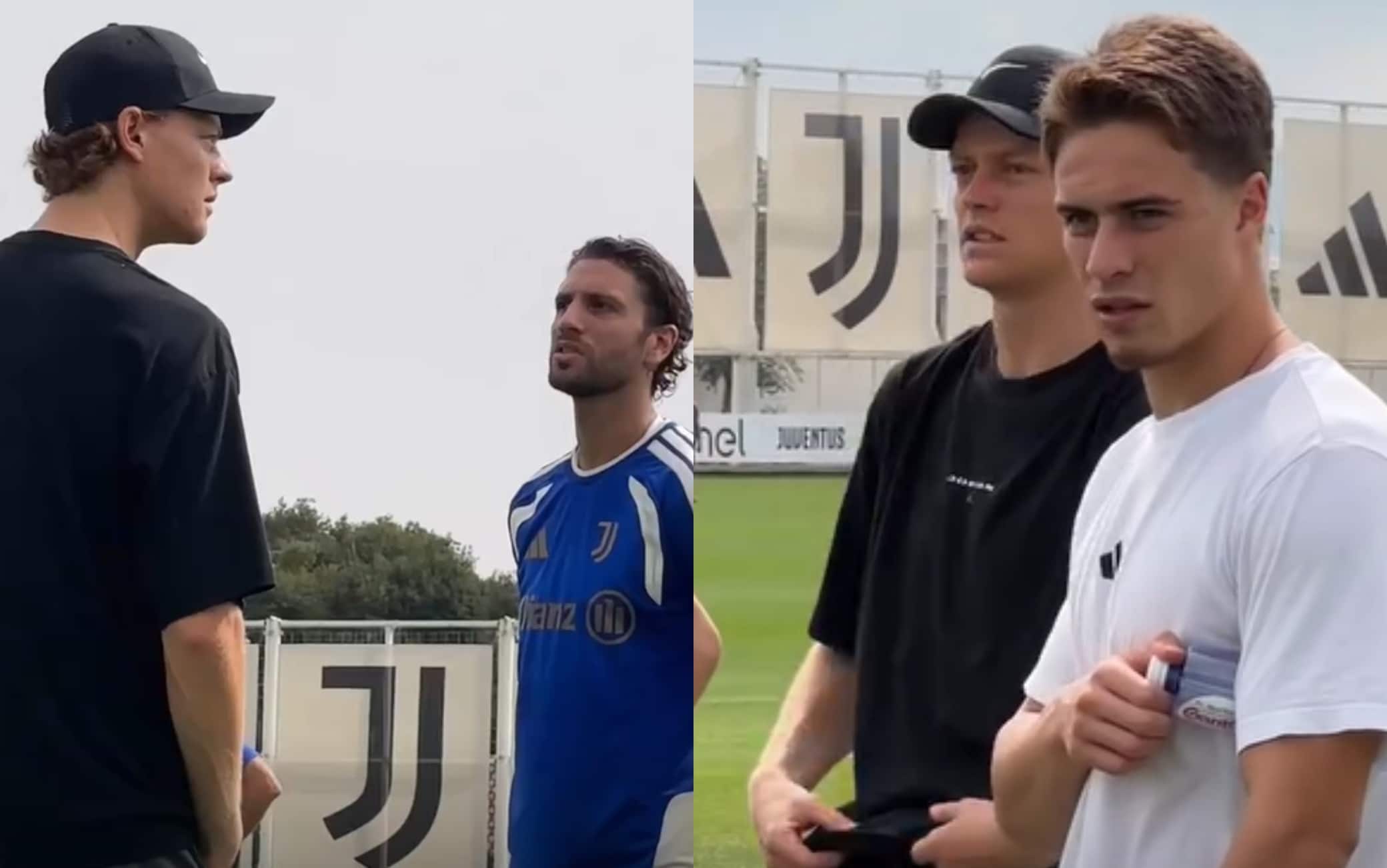 Sinner in visita alla Juve, l'incontro con i giocatori alla Continassa. E Spalletti...