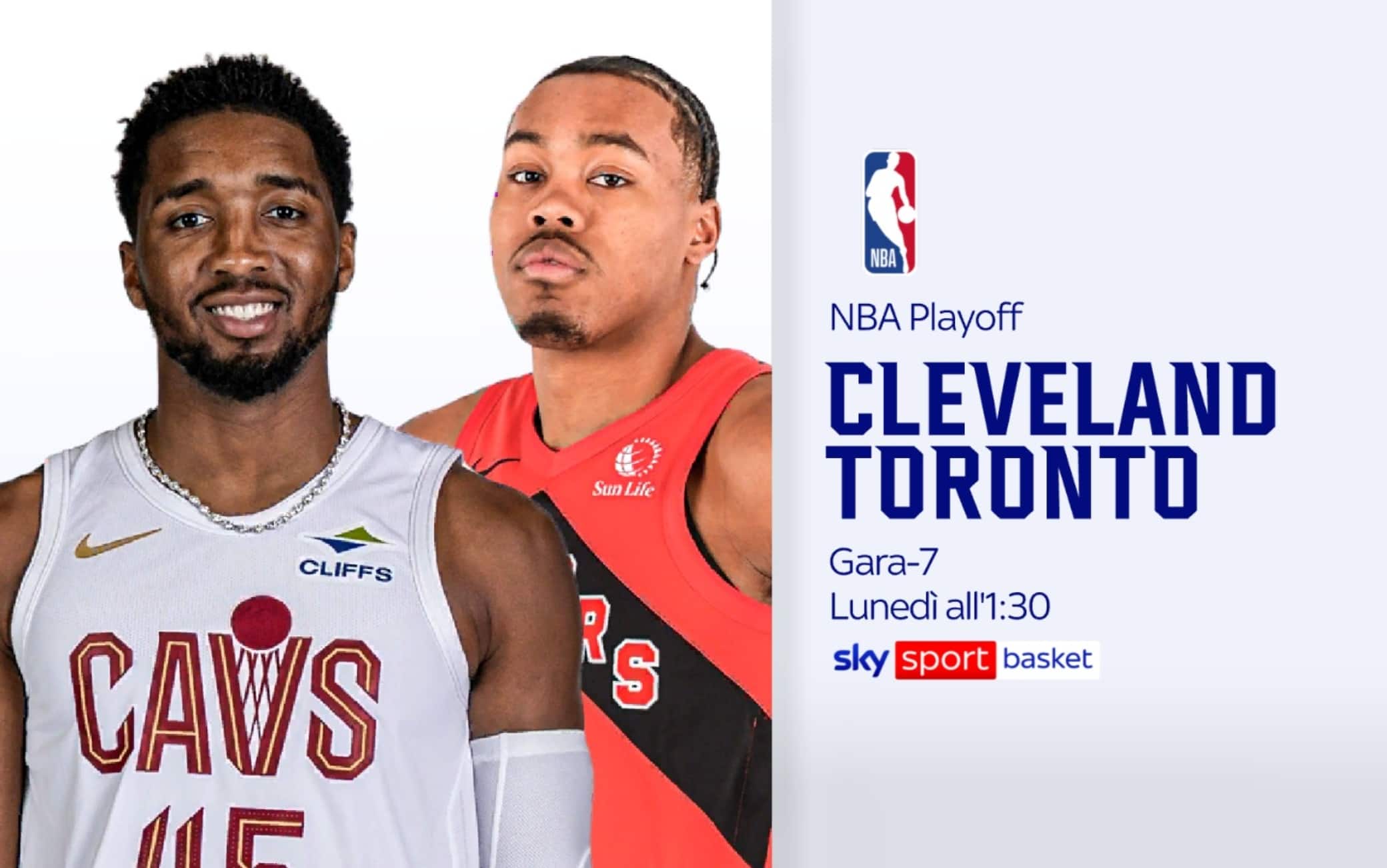 Playoff NBA, Cleveland Cavaliers-Toronto Raptors gara-7 all'1.30 su Sky Sport Basket