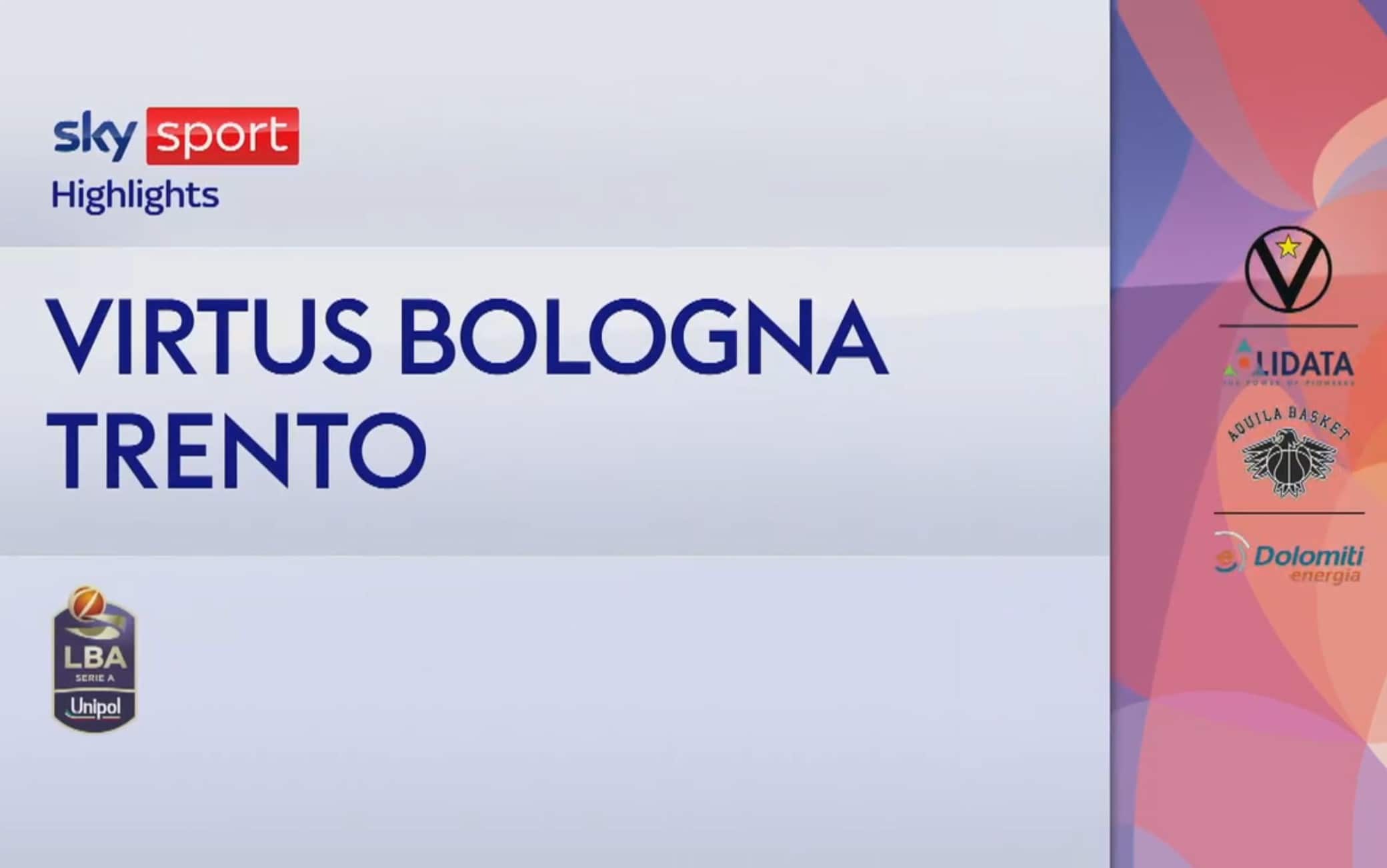 Virtus Bologna-Trento 84-87: highlights Playoff Serie A