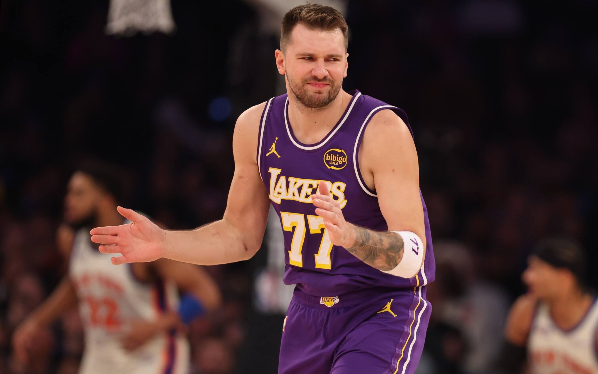 NBA, Doncic sfiora la tripla doppia ma i Knicks rovinano l'anniversario con i Lakers