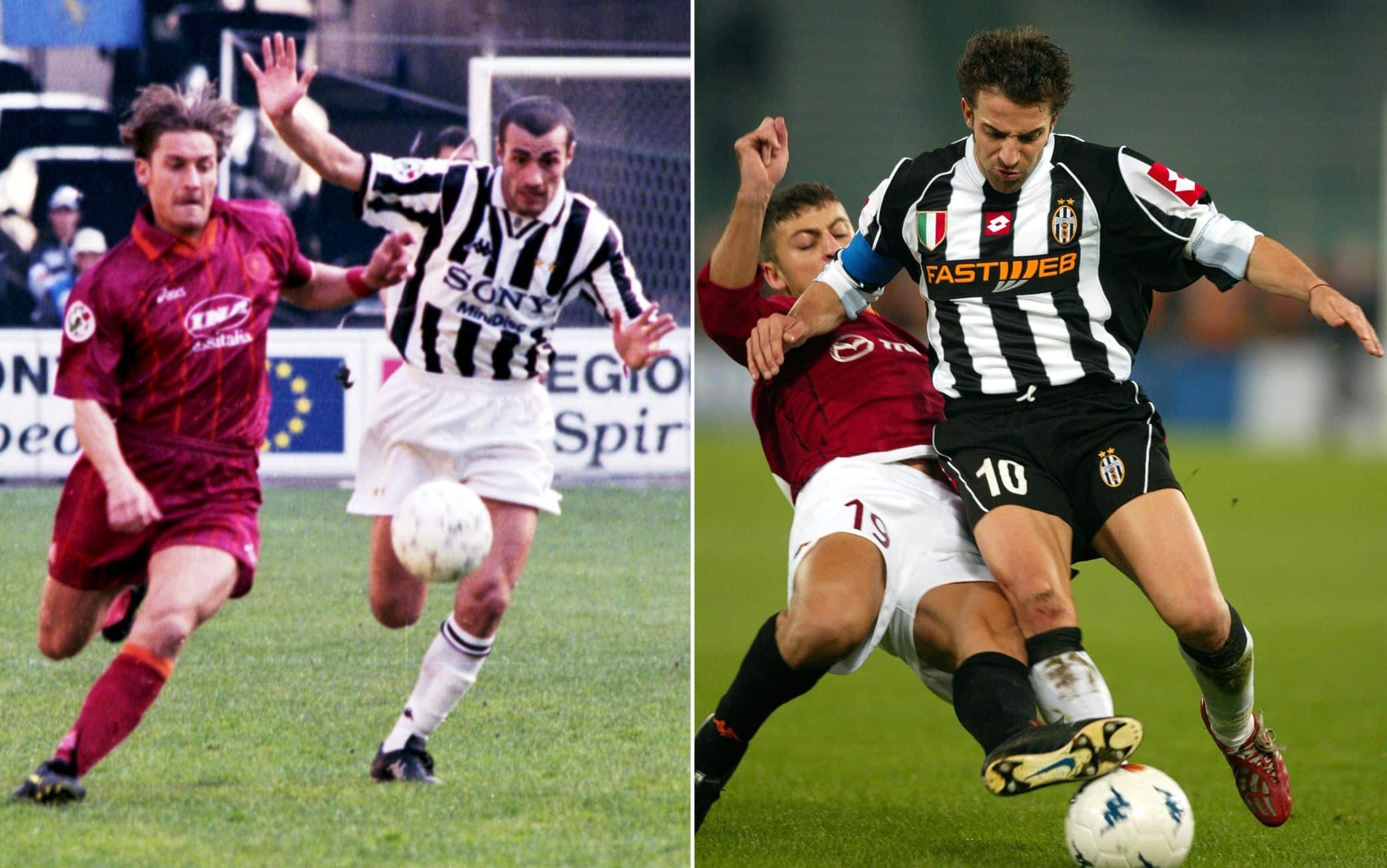 I duelli incrociati tra Totti-Montero e Del Piero-Samuel