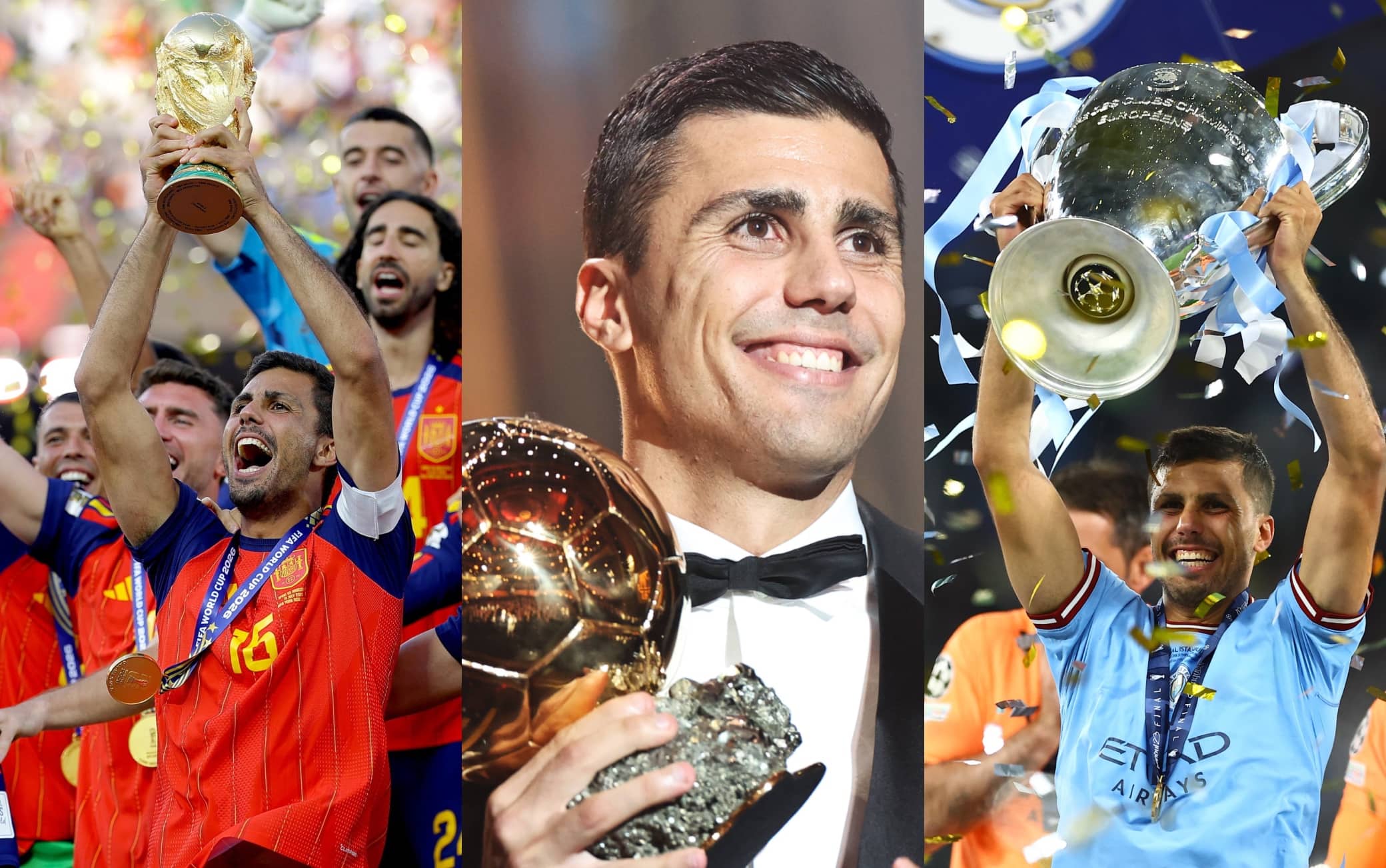 Trionfo Rodri: tra i magnifici 11 che hanno vinto Champions, Mondiale e Pallone d'oro