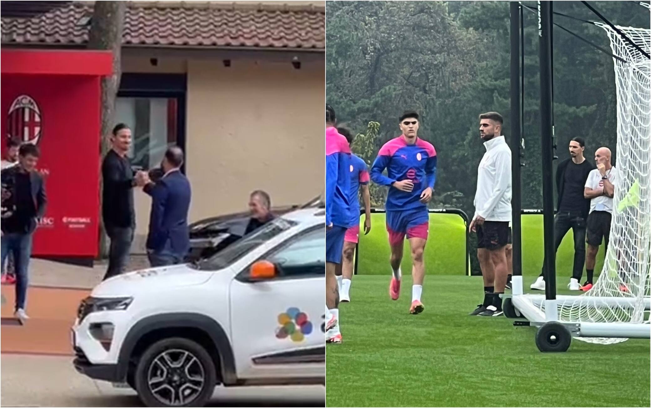 La visita di ibrahimovic a Milanello