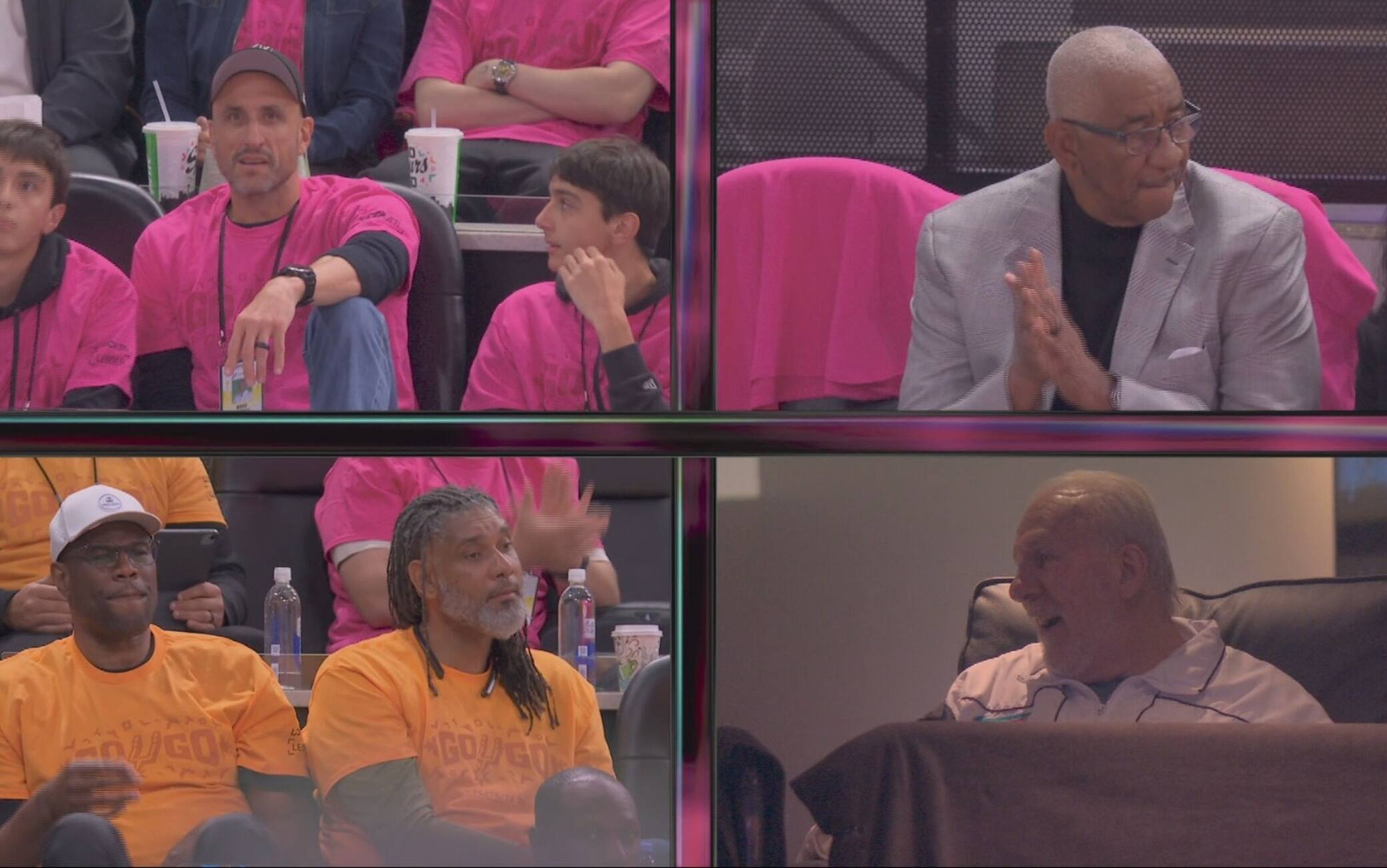NBA, Ginobili, Duncan, Robinson, Gervin e Popovich presenti per gara-1 degli Spurs. VIDEO