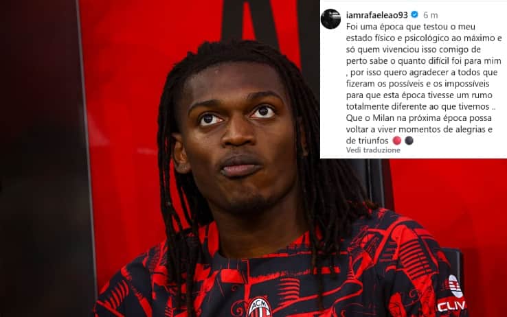 Milan, Leao su Instagram: "Ho messo alla prova mio stato fisico e psicologico"