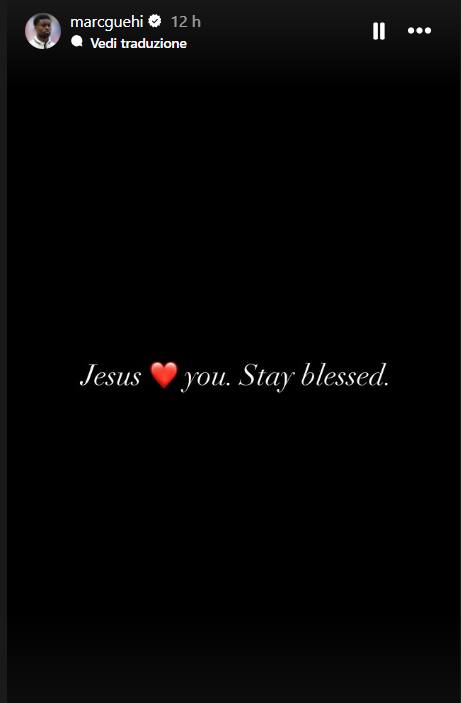 La storia postata su Instagram da Guehi dopo la partita contro l'Ipswich