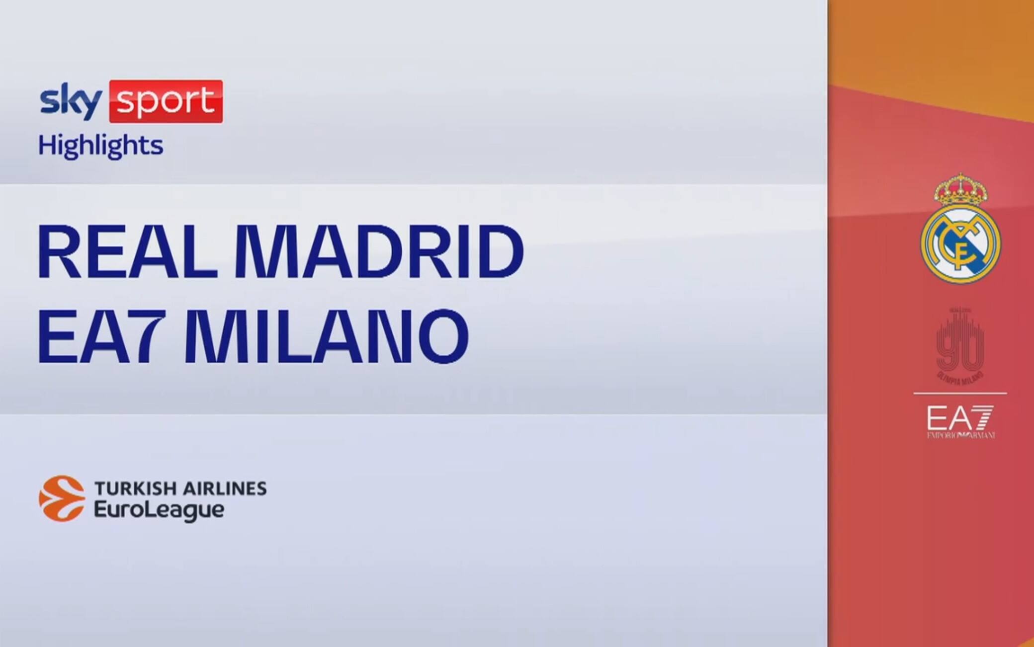 Real Madrid-Olimpia Milano 106-77: highlights Eurolega