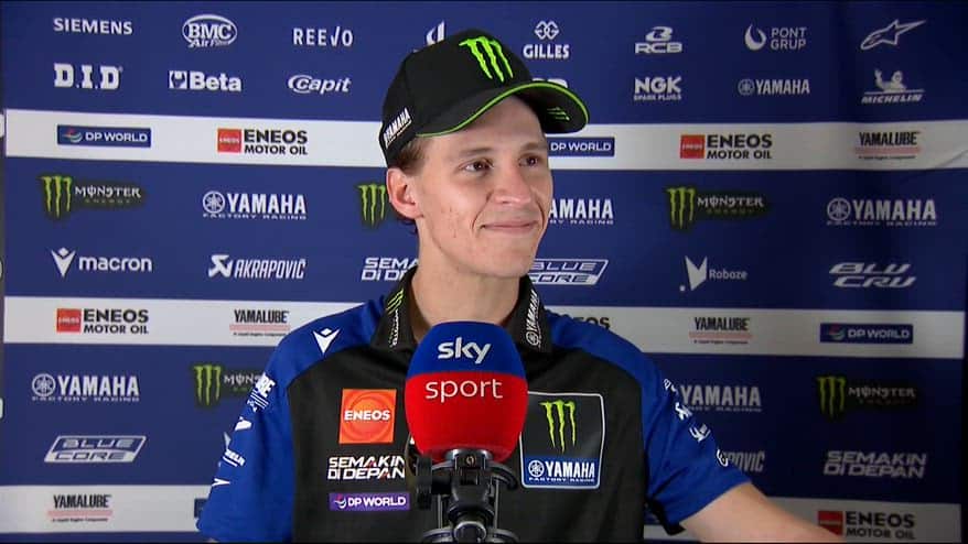 Quartararo: "Buca in pista, mi sono cambiato tre volte..."