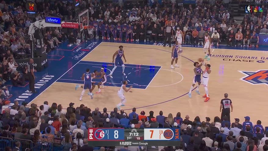 NBA, 35 punti di Jalen Brunson contro Philadelphia