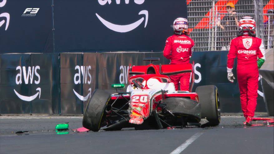 F3, incidente tra Warthon e Sharp: interrotta la Sprint Race