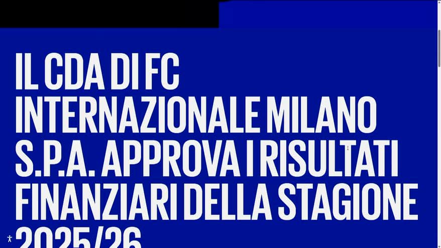 Inter, approvato il bilancio 2025/26