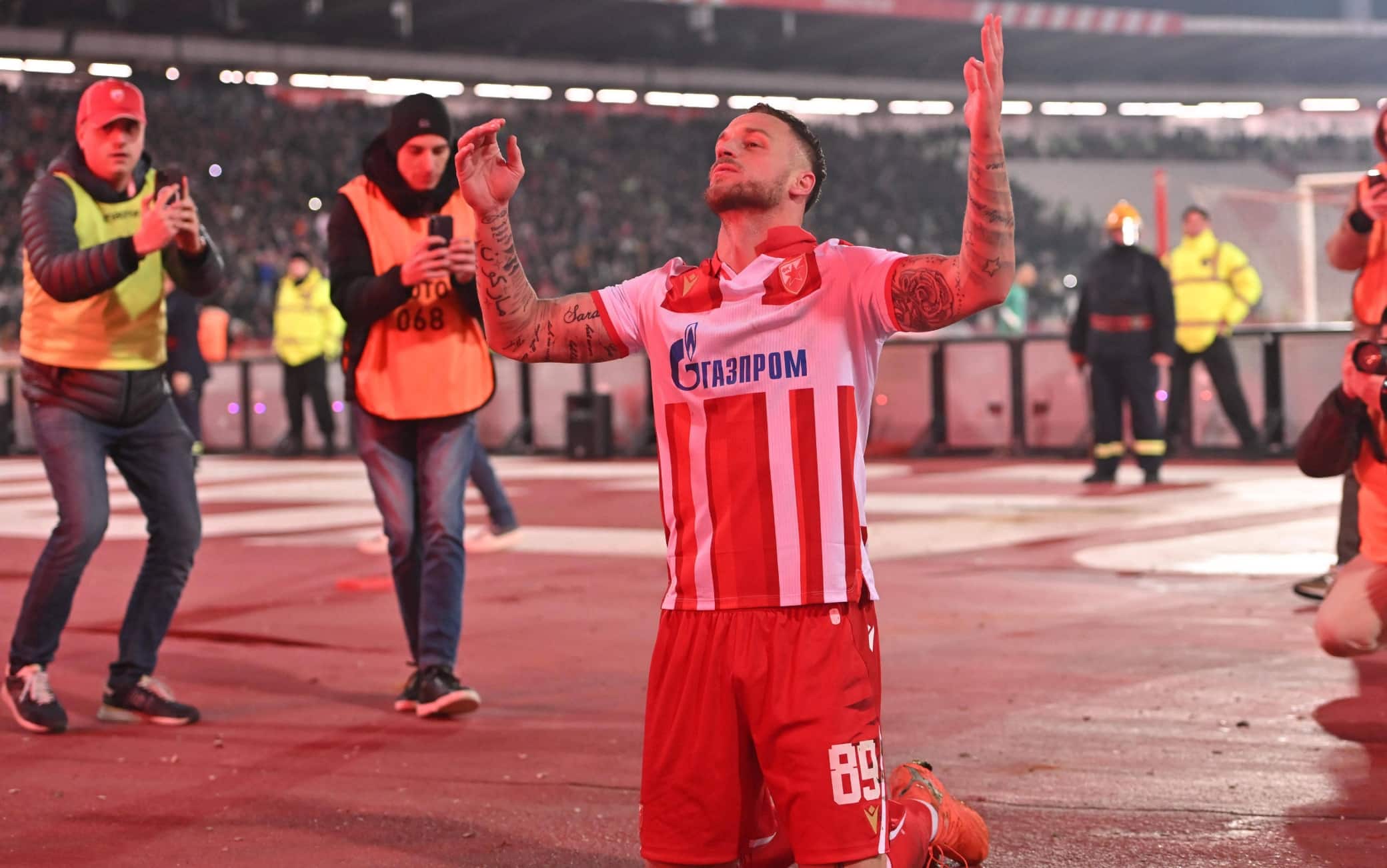 Arnautovic, gol e dedica commovente a Sinisa Mihajlovic in Stella Rossa-Partizan