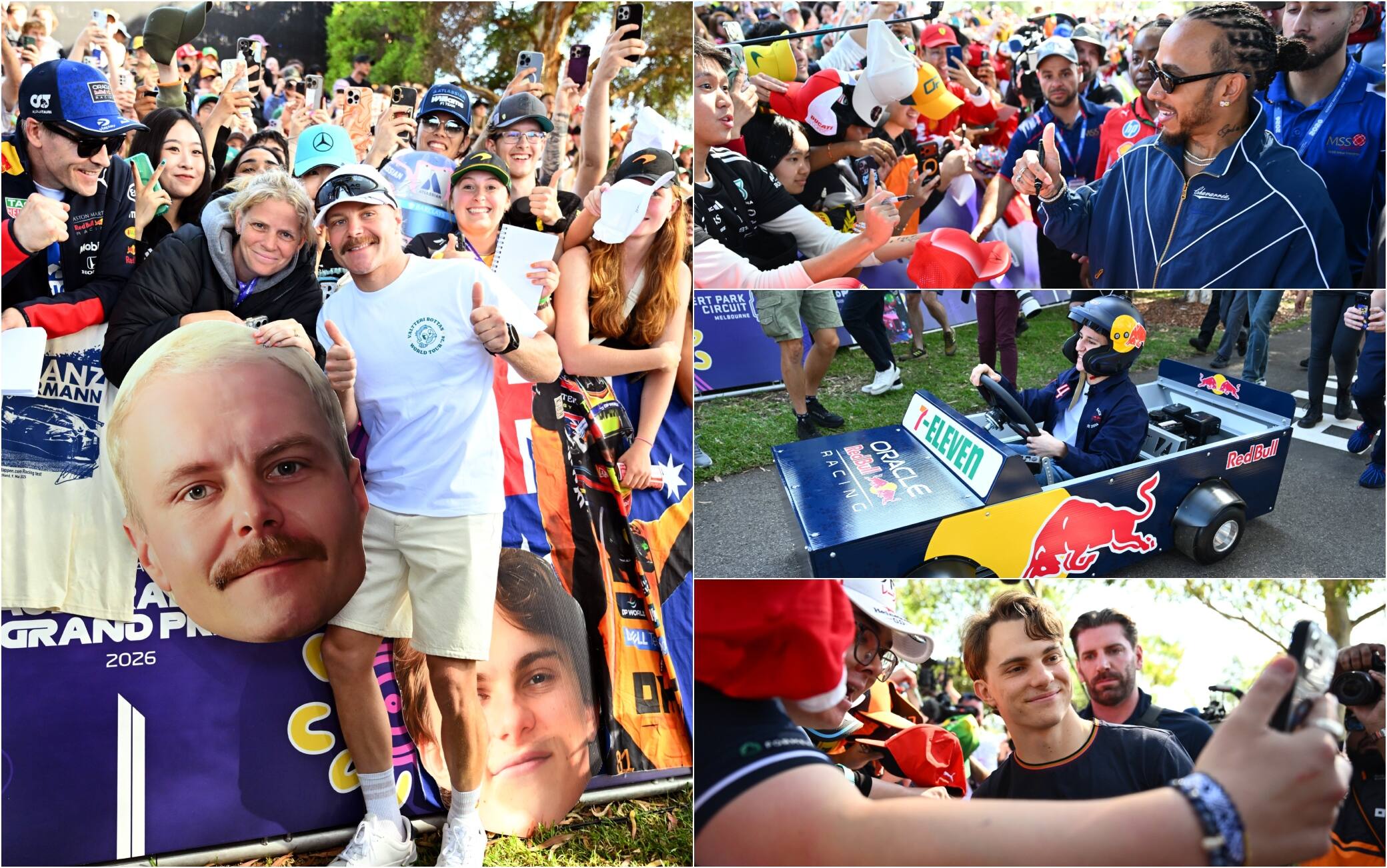 F1, l'arrivo dei piloti a Melbourne e l'abbraccio dei tifosi: attesa finita! FOTO