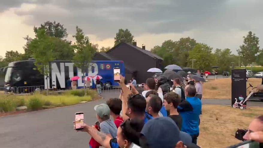 Inter, l'arrivo della squadra nel ritiro in Germania