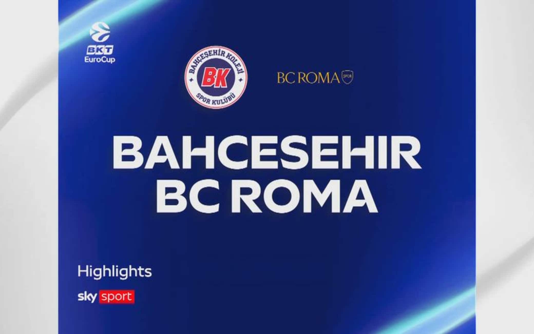 Eurocup, Bahcesehir BC Roma 91-78: gli highlights