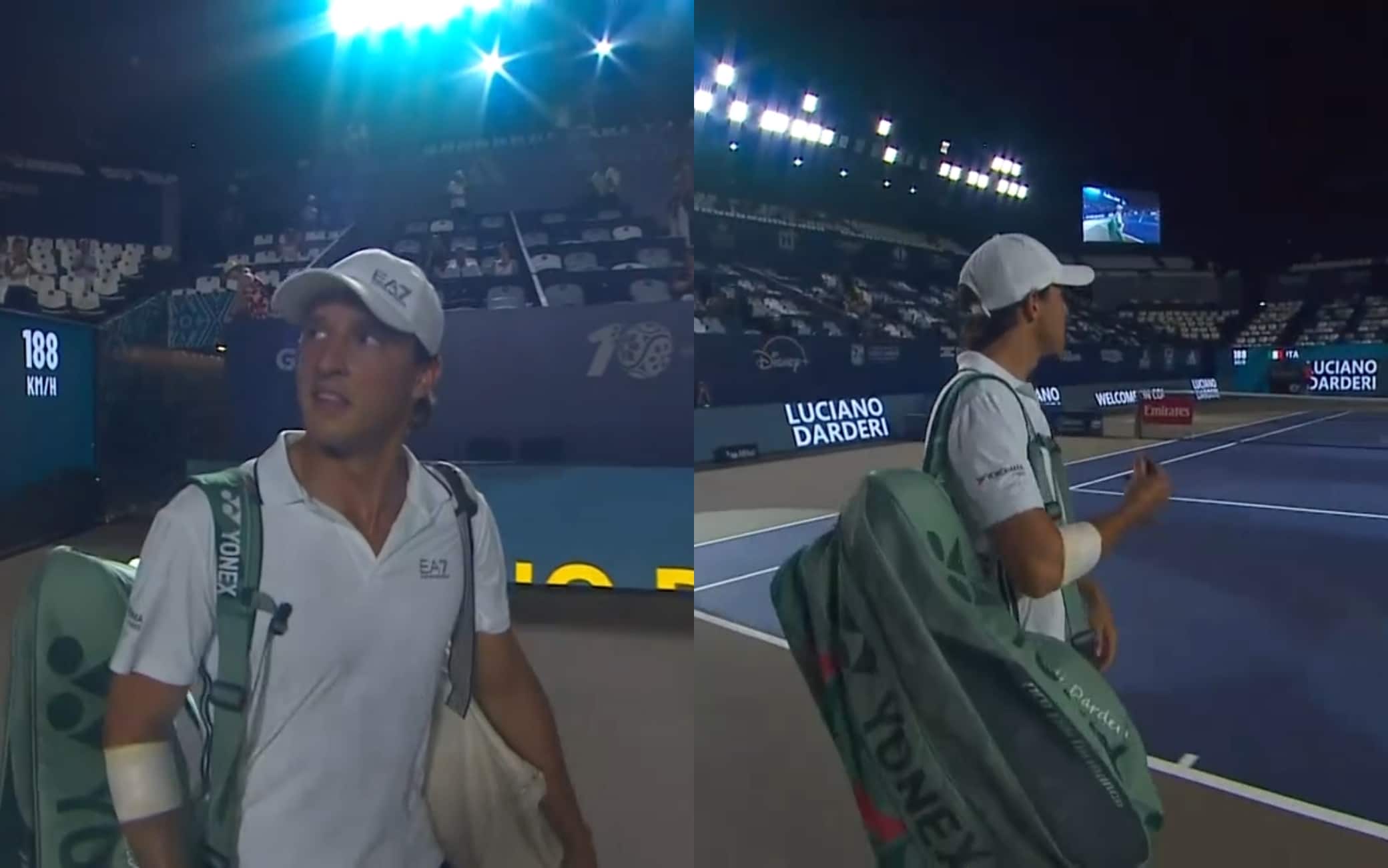 Luciano Darderi scambiato per Landaluce all'ingresso in campo a Los Cabos. VIDEO