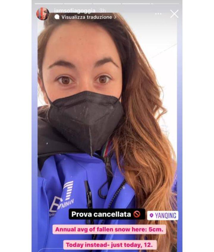 Il messaggio social di Sofia Goggia