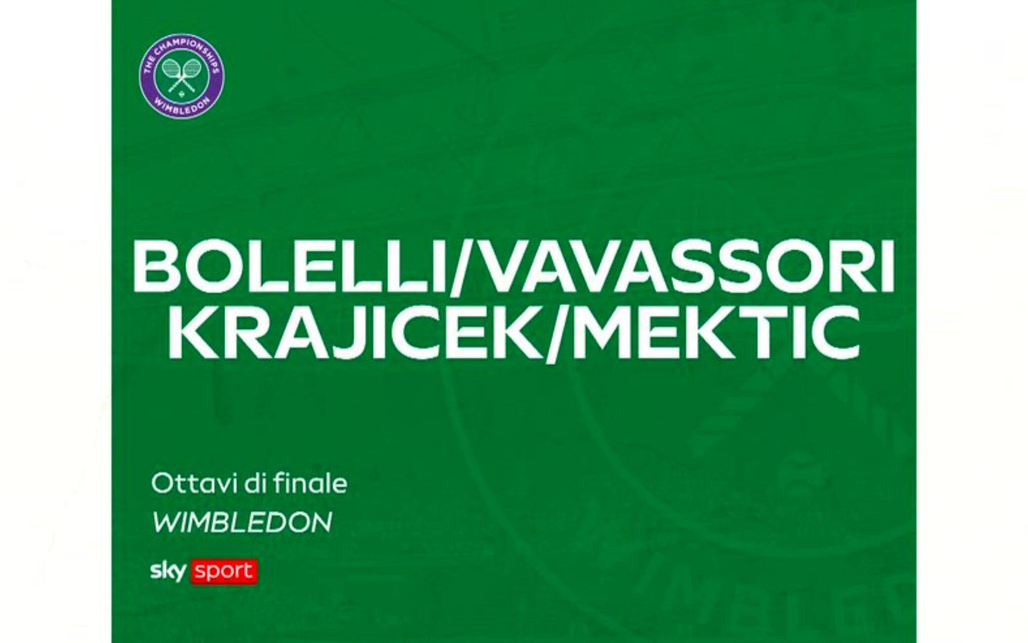Bolelli/Vavassori-Krajicek/Mektic: highlights Wimbledon
