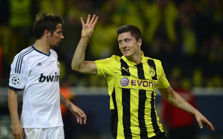Lewandowski e il poker in Dortmund-Real della semifinale 2013
