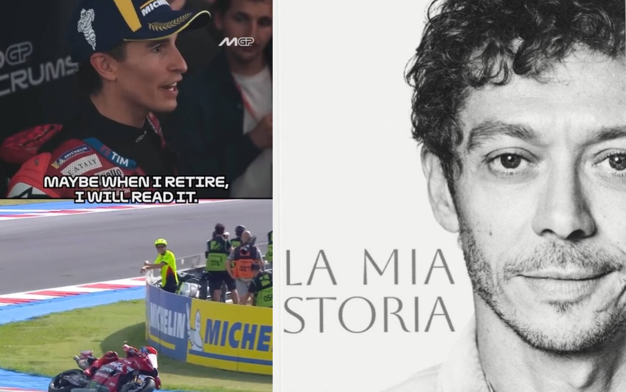 Valentino Rossi e il libro autobiografia, Marquez: "Forse lo leggerò dopo il ritiro"