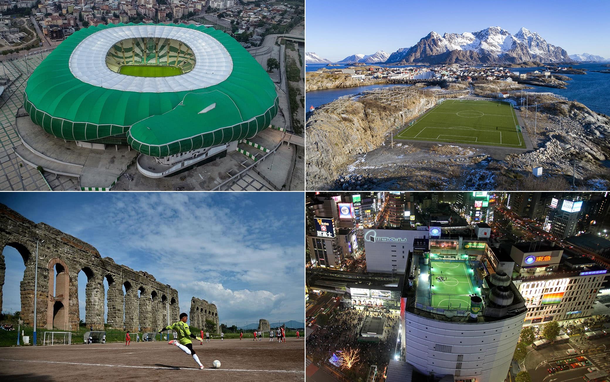 Coccodrilli e stadi galleggianti, i campi da calcio più strani del mondo