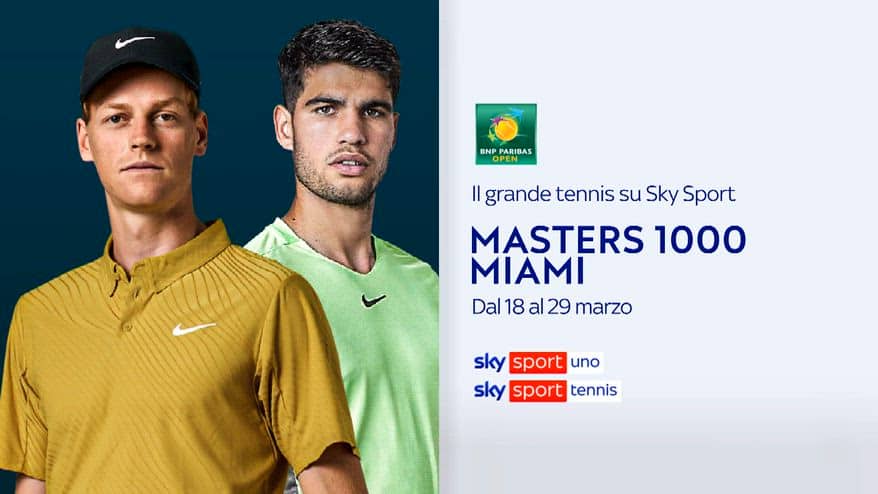 Atp Miami: dal 18 marzo live su Sky