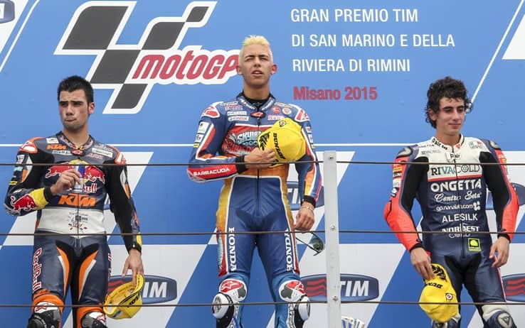 Bastianini sul podio del GP Misano 2015