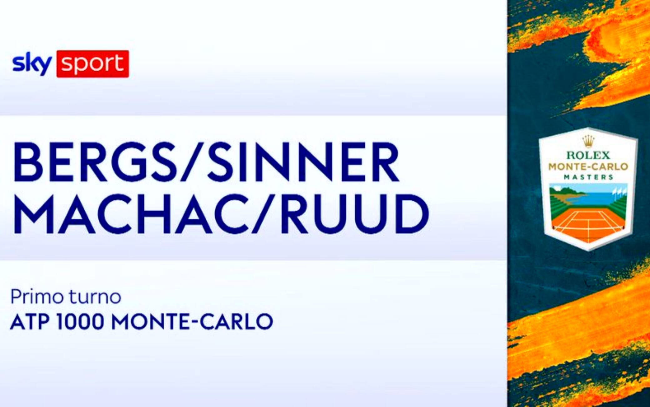 Sinner/Bergs-Ruud/Machac: highlights Atp Monte-Carlo. VIDEO