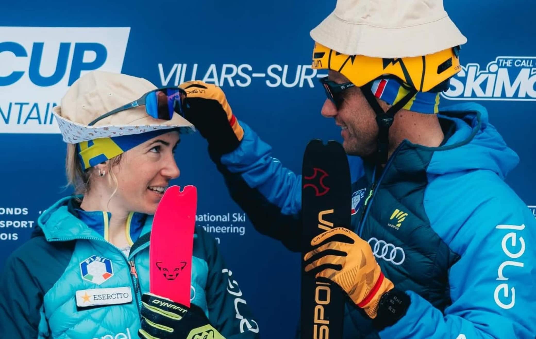 Sci alpinismo, De Silvestro-Boscacci secondi a Villars: a loro la Coppa di staffetta mista