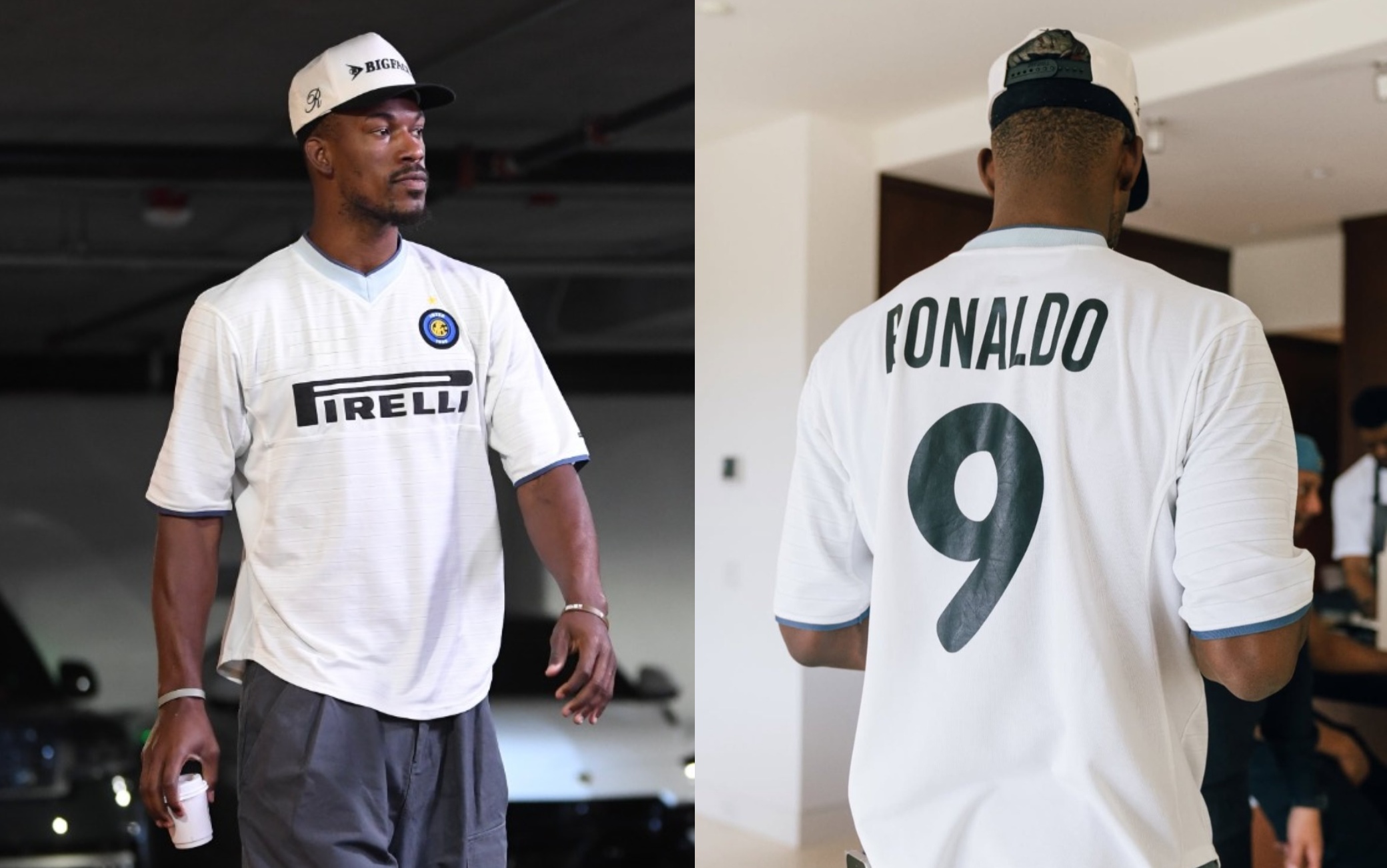 NBA, Jimmy Butler all'arena con la maglia dell'Inter di Ronaldo il ...