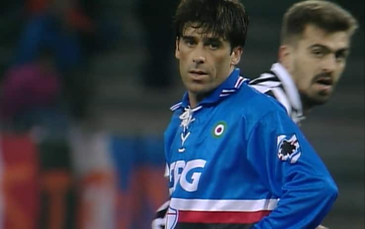 Evani con la maglia della Sampdoria