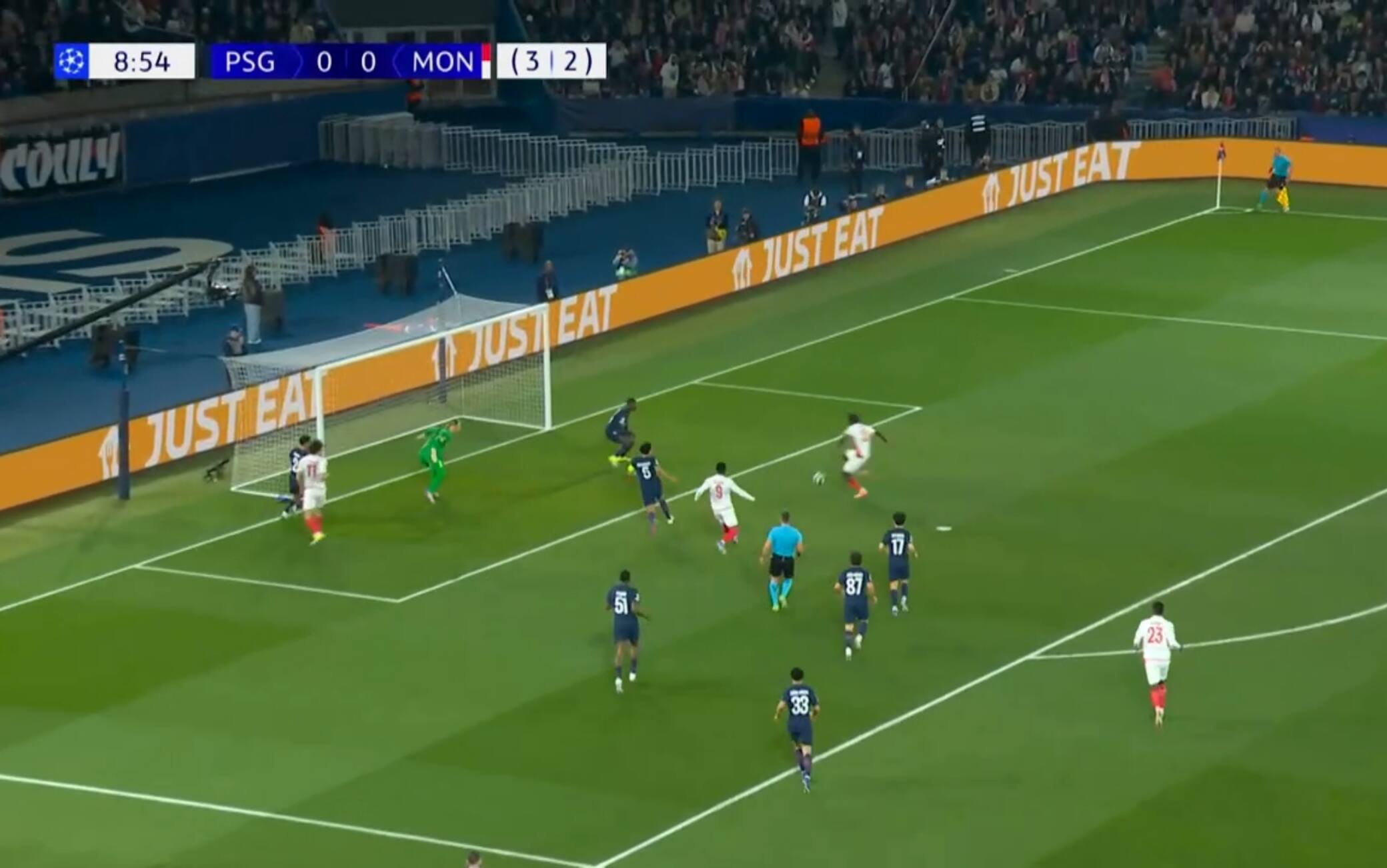 Psg-Monaco, l'errore di Coulibaly è clamoroso: tiro alto da due passi! VIDEO
