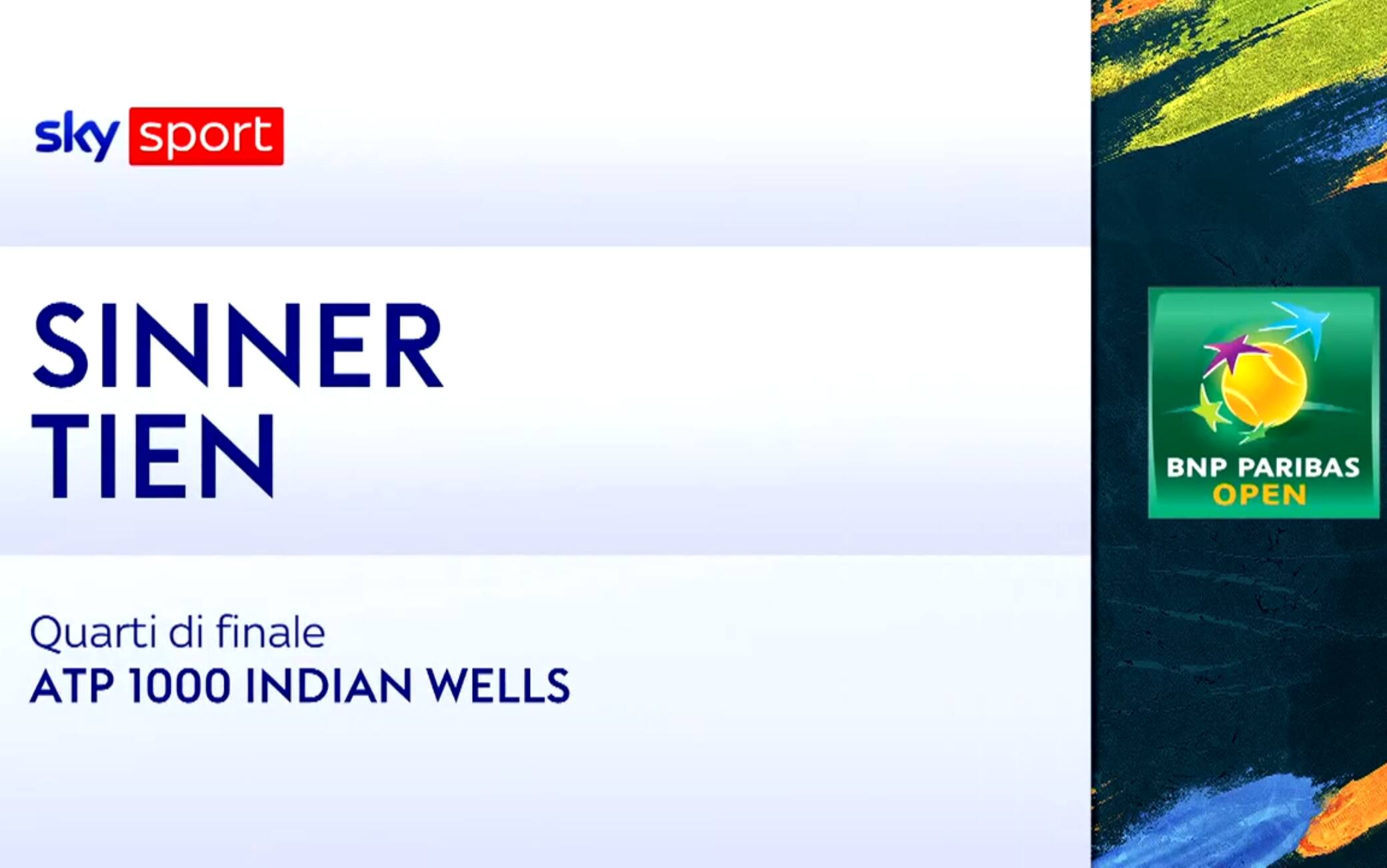 Sinner-Tien: highlights Atp Indian Wells. VIDEO