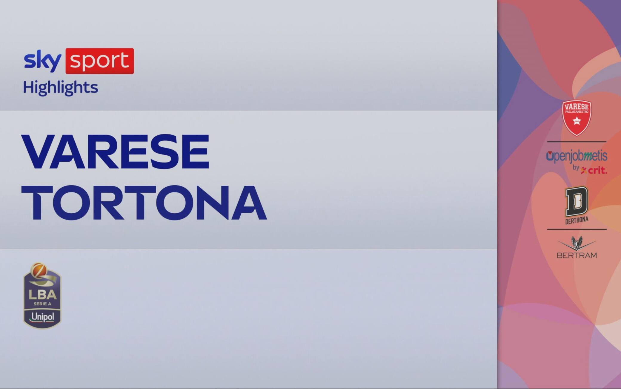 Serie A basket, Varese-Tortona 97-87: gli highlights
