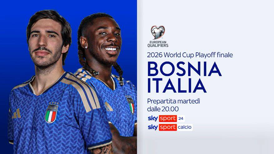 Bosnia-Italia, finale dei playoff: pre e post partita su Sky